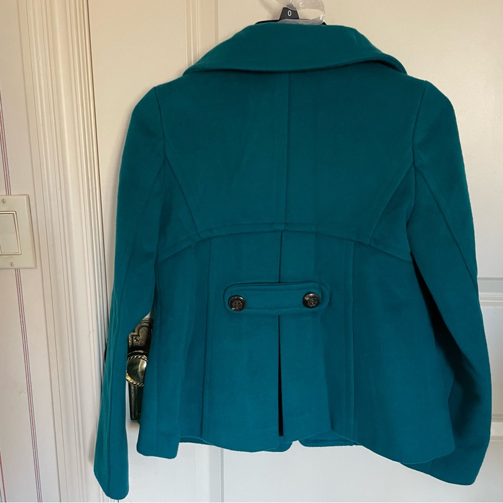 Teal Blue Peacoat-Light Fall Jacket - image 3